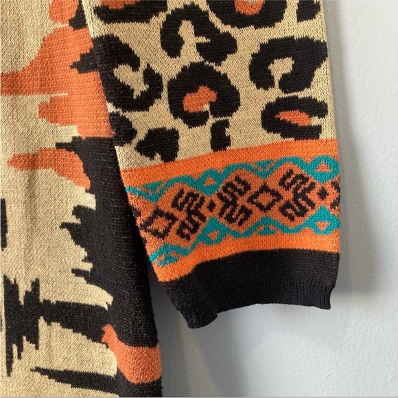 Flying Tomato Aztec Print Sweater Dress Anthropologie Size L/XL - Picture 7 of 11